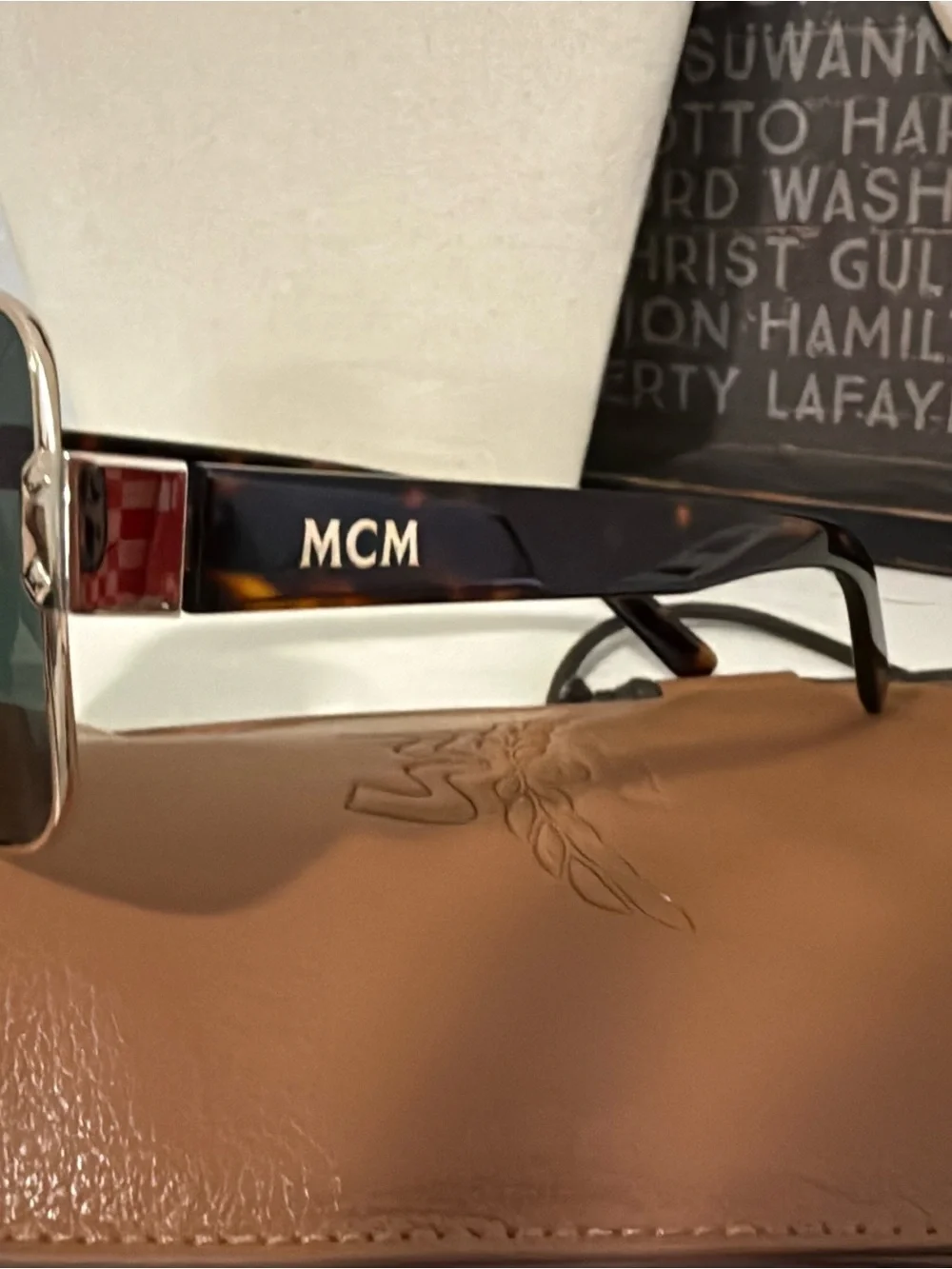 NEW MCM men’s worldwide sungalsses NEW with leather case pouch